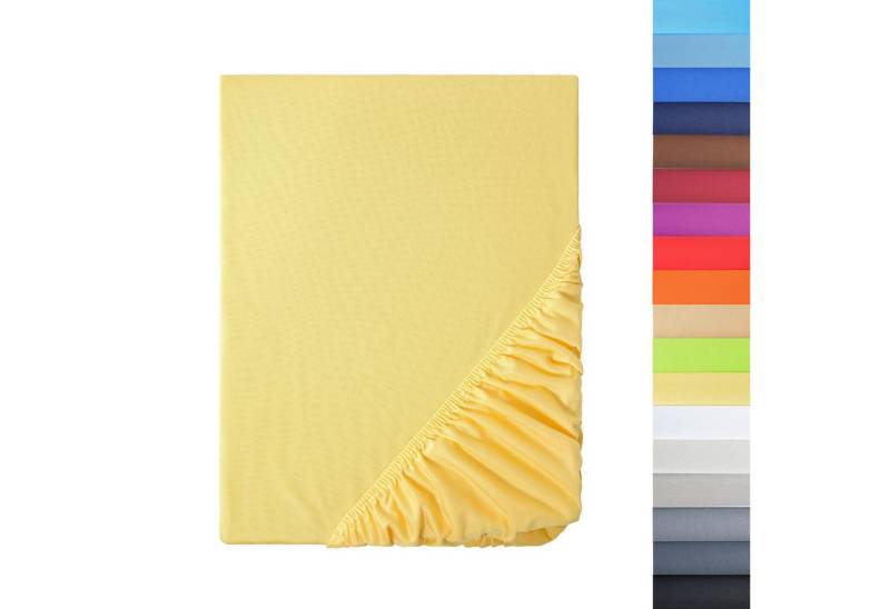 NatureMark Spannbettlaken Boxspringbett Mikrofaser Spannbetttuch 200x220cm, Polyester, Gummizug: rundum, Gelb NatureMark Spannbettlaken Boxspringbett Mikrofaser Spannbetttuch 200x220cm, Polyester, Gummizug: rundum, Gelb von NatureMark