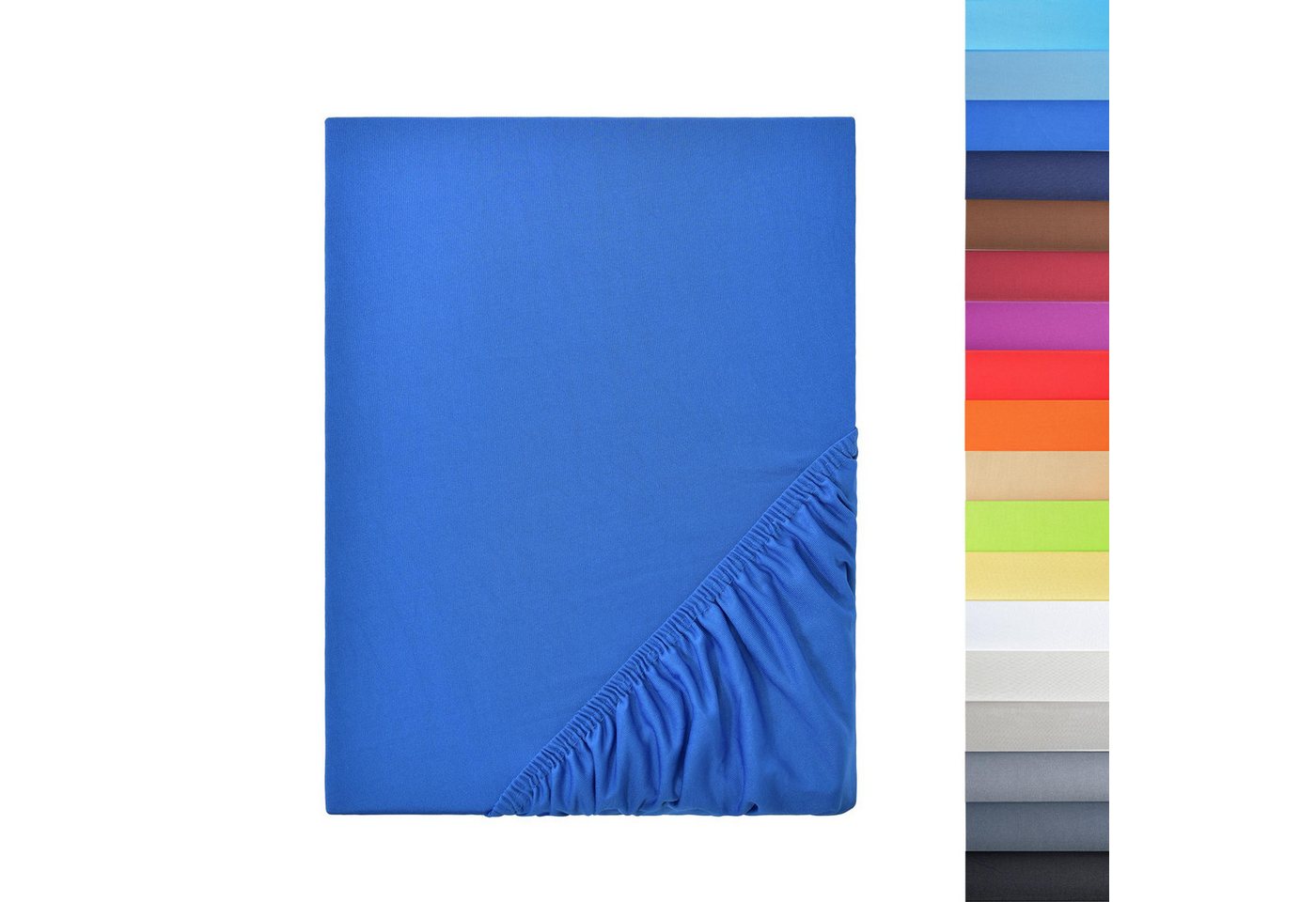 Spannbettlaken Microfaser Spannbettlaken 200x220cm, NatureMark, Polyester, Gummizug: rundum, blau von NatureMark