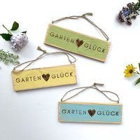 Gartenschild Mit Spruch/Garten Glück Schönes Geschenk Für Gärtnerin von NatureRoadshop