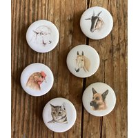 Kühlschrankmagnete Tiere Auf Dem Bauernhof 2, 6Er Set von NatureToPin