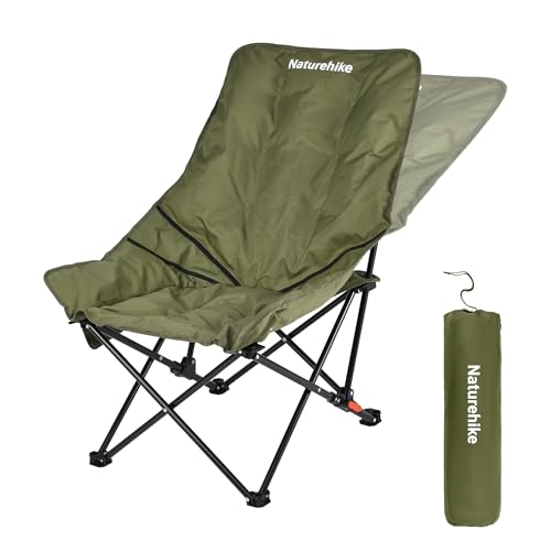 Naturehike Sea Star Campingstuhl Faltbar Leicht Camping Stuhl Hochlehner Gartenstuhl Größer Campingstuhl Gepolster XXL mit Tasche Relaxsessel für Camp Garten Balkon Strand Outdoor（Grün） von Naturehike