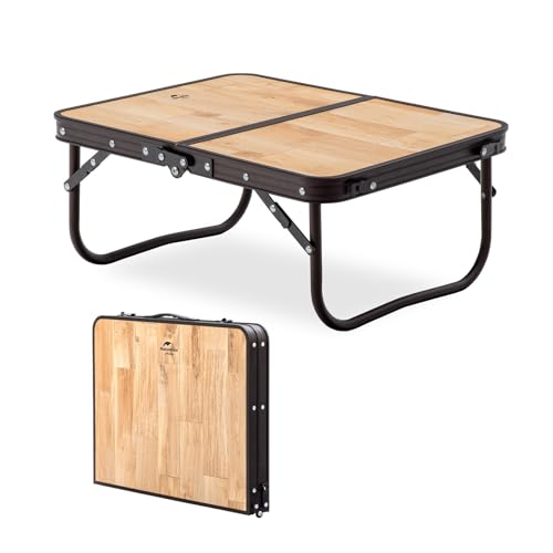 Naturehike Campingtisch Klappbar Klapptisch höhenverstellbar MDF Tisch mit Tragetasche für Outdoor Camping, Garten, Reisen, Multifunktionstisch 53 x 40 x 23 cm - klein Holz von Naturehike