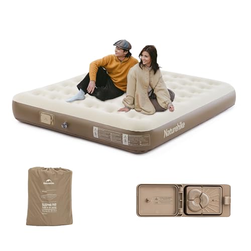 Naturehike Luftbett mit integrierter Pumpe, 200x150x25cm – Aufblasbare Matratze für 2 Personen, Selbstaufblasend, Ideal für Camping & Gästebett, Tragbar & Langzeitstabil, Zuhause und Reisen von Naturehike