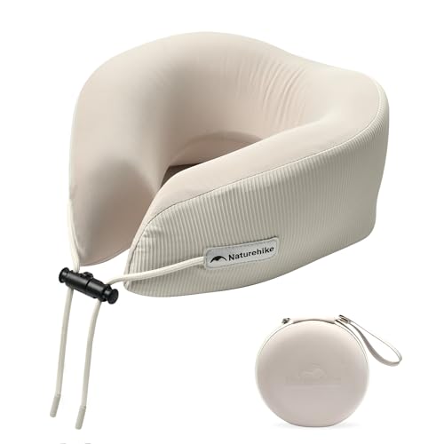 Naturehike Tragbares Reisekissen Memory-Schaum-Kissen Flugzeug-Nackenkissen Nackenkissen für Erwachsene kühlendes Stütz-Nackenkissen Orthopädisches Nackenhörnchen, mit Handtasche von Naturehike