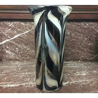 Murano Glaswaren Braun Und Weiß Swirl Studio Art 11 1/2" Vase von NaturelandCandles