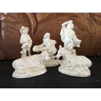 Vintage Atlantic Mold Irisierende Menschen Und Tierkrippe Figuren von NaturelandCandles