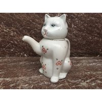 Vintage Porzellan Katze 1 Tasse Teekanne Made in China von NaturelandCandles