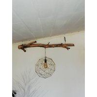 Ast Lampe Hängeleuchte Unikat Industriell Holz Hängelampe von Naturelightsart