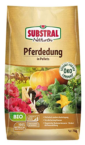 Substral Naturen Bio Pferdedung, natürlicher Bodenverbesserer und Dünger, 3 Monate Langzeitwirkung, bis zu 70 m², 7 kg von Substral