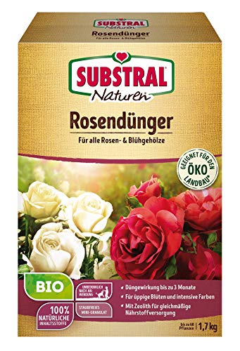 Substral Naturen Bio Rosen, Organisch-mineralischer Volldünger für alle Rosengewächse, wirkt bis zu 12 Wochen, 1,7 kg von Substral