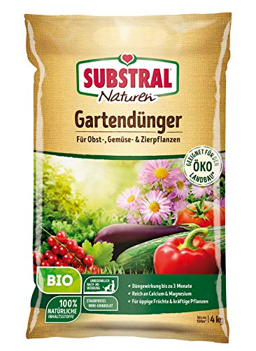 Substral Naturen Bio Gartendünger, natürlicher Universaldünger für Obst- Gemüse- und Zierpflanzen, plus Magnesium, 4 kg von Naturen