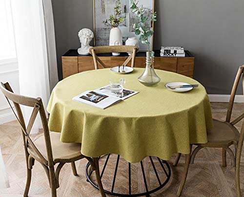 Naturer Tischdecke Uni Design rund 160 cm in Grün Gartentisch Tischschutz von Naturer