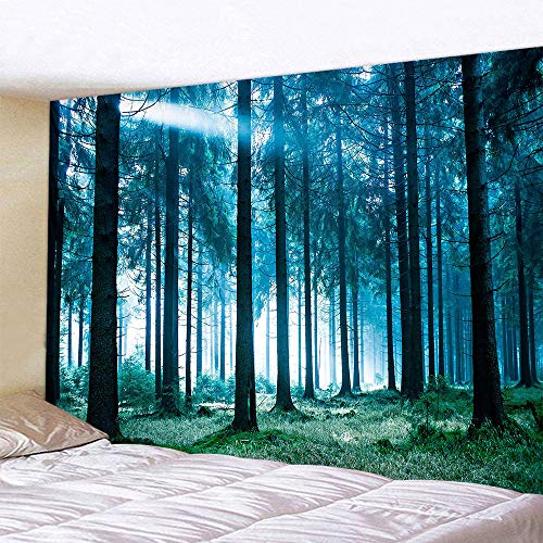 Naturer Wald Wandteppich 180x230 Baum Sonnenaufgang Landschaft Wandbehang Tapestry Tapisserie Wandtuch Wandtücher Strandtuch Dekotuch von Naturer