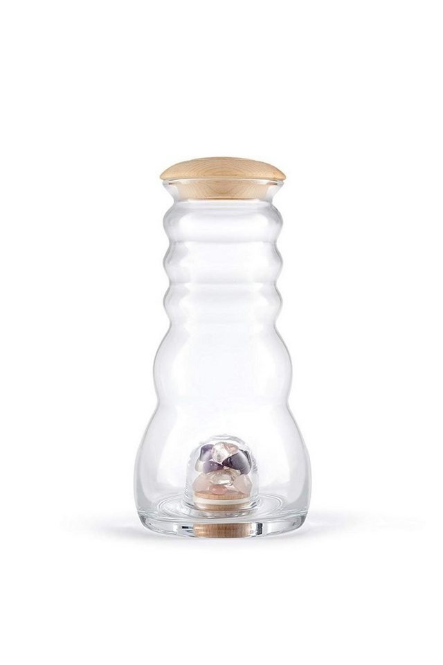 Natures-Design Wasserkrug Cadus mit Edelsteinen und Zirbenholzdeckel 1.5l von Natures-Design