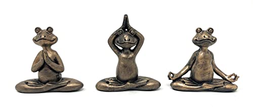 3er-Set Mini Yoga Frosch Dekor von Natures Mark