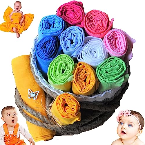 Natureville Musselin Spucktucher Baby Geschenk für Neugeborenen - Doppelt Gewebte Mull Windeln mit Verstärkter Umrandung - Mullwindeln - Musselin Waschlappen - Reine Baumwolle - 80x80 cm - 10er Pack von Natureville
