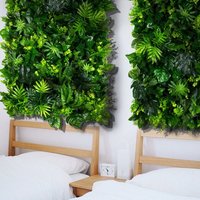 Künstliche Pflanzenwand - Jungle Heart Kunstpflanzen Kunstpflanzenwand Diy Wandpaneele von NaturewallsDE