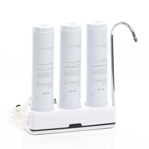 Naturewater NW-3-PPCTOUF 3 Stufen Counter Top Wasserfilter, 5 µ, PP Sediment, Aktivkohle Block und Ultrafilter Filtereinsatz, mit Universaladapter, Wasserhahn Naturewater NW-3-PPCTOUF 3 Stufen Counter Top Wasserfilter, 5 µ, PP Sediment, Aktivkohle Block und Ultrafilter Filtereinsatz, mit Universaladapter, Wasserhahn von Naturewater