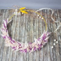 Türkranz Trockenblumen - Frühlingskranz. Perfekt Als Haustür Deko, Deko Wohnzimmer Wand Oder Türdekoration von Naturgeflechte