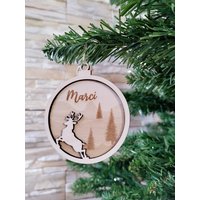 Personalisierter Weihnachtsbaum-Schmuck, Weihnachtsanhänger Aus Holz Mit Wunschnamen, 3D Optik Personalisierter Weihnachtsbaum-Schmuck, Weihnachtsanhänger Aus Holz Mit Wunschnamen, 3D Optik von NaturgravurJW