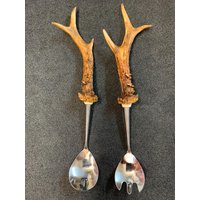 Geweih Salatbesteck von Naturhandwerkerei