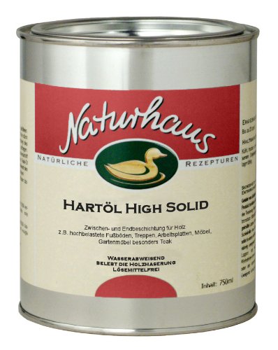 NATURHAUS NATURFARBEN Hartöl High Solid, 1 Stück, Farblos, 750 ml von Naturhaus Naturfarben