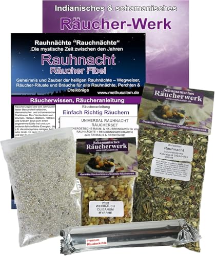 RAUHNÄCHTE RÄUCHERN & AUSRÄUCHERN + WEIHRAUCH & MYRRHE 7-TLG UNIVERSAL Rauhnacht Räucherset. Energetische HAUSREINIGUNG mit Räucherwerk KRÄUTER + HARZE + ZUBEHÖR + Rauhnacht-Fibel. 81188WOM-1 RAUHNÄCHTE RÄUCHERN & AUSRÄUCHERN + WEIHRAUCH & MYRRHE 7-TLG UNIVERSAL Rauhnacht Räucherset. Energetische HAUSREINIGUNG mit Räucherwerk KRÄUTER + HARZE + ZUBEHÖR + Rauhnacht-Fibel. 81188WOM-1 von MyTobaQ