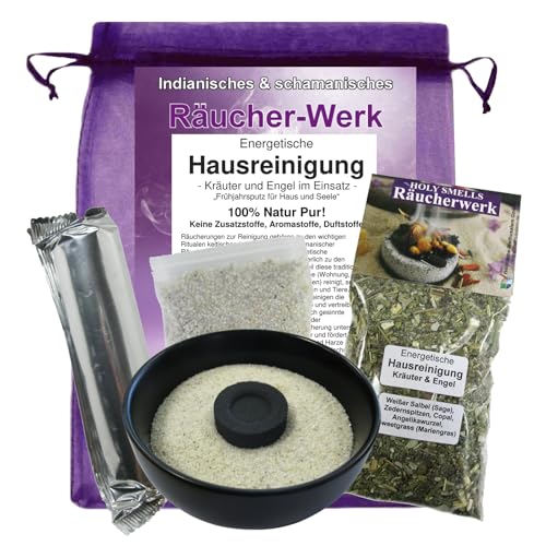 Energetische HAUSREINIGUNG räuchern 6-TLG Räucher-Set mit Räuchermischung zum Ausräuchern NEGATIVER Energien in Haus, Wohnung KRÄUTER & Engel. 10cm RÄUCHERSCHALE, Anleitung, Zubehör 81043-S Energetische HAUSREINIGUNG räuchern 6-TLG Räucher-Set mit Räuchermischung zum Ausräuchern NEGATIVER Energien in Haus, Wohnung KRÄUTER & Engel. 10cm RÄUCHERSCHALE, Anleitung, Zubehör 81043-S von Naturheilmittel Heilsteine Methusalem GmbH Neu-Ulm