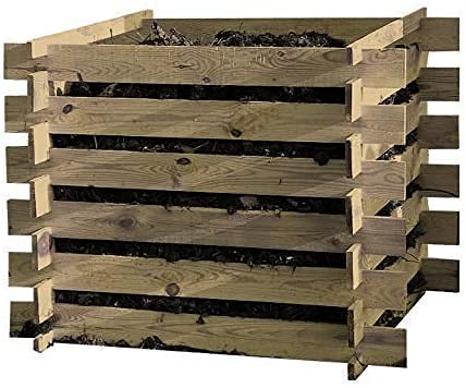 Stabiler Holzkomposter Komposter Kompostbehälter Hochbeet Bausatz 100x100x70cm 19mm strakes Holz von Naturholz-shop