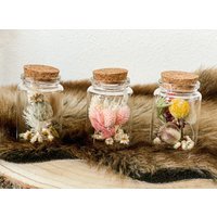 Trockenblumen - Sträußchen Im Glas Dry Flowers in Verschiedenen Farben, Trockenblumenstrauß von Naturlandhandmade