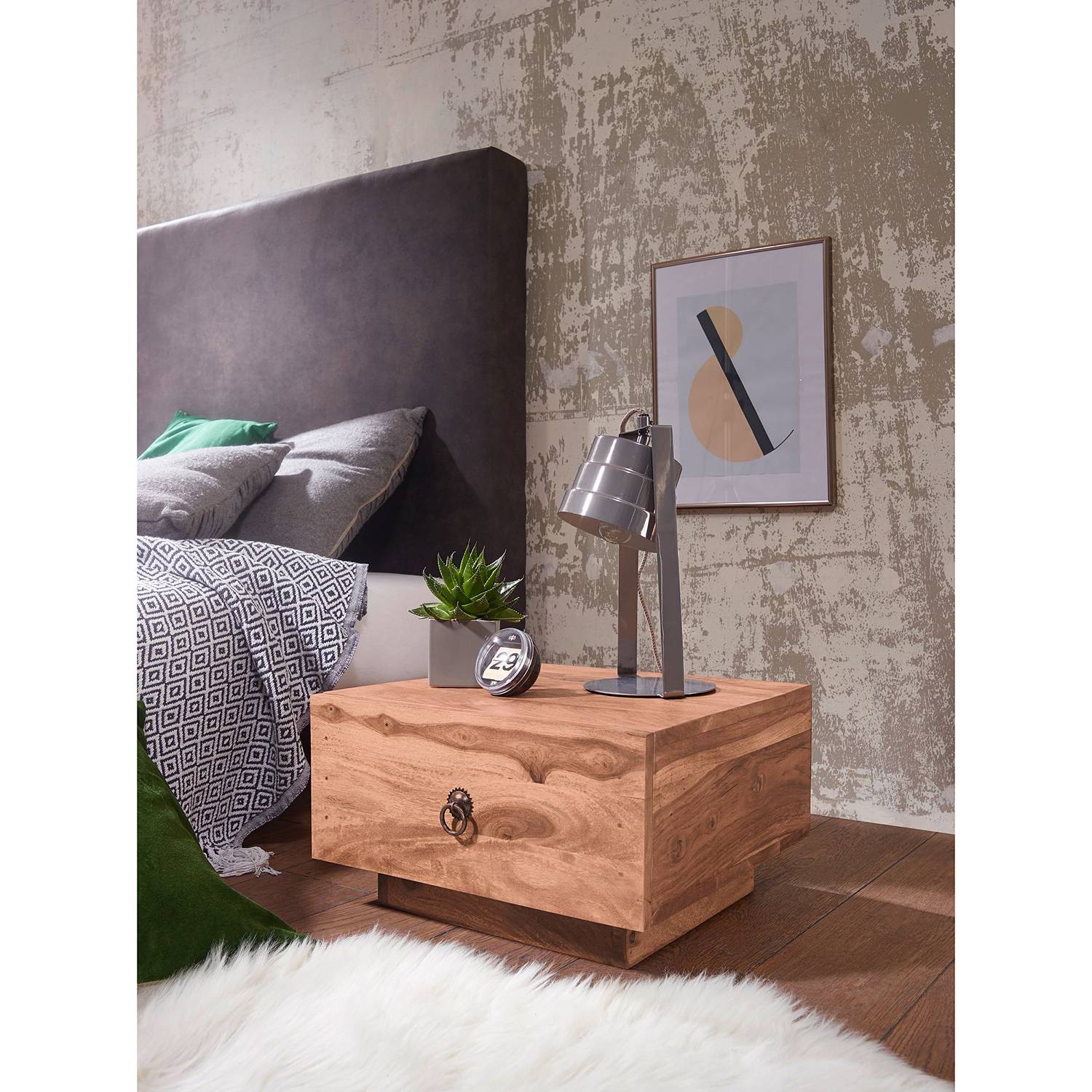 home24 Nachtkommode Marie 40 x 25 x 40cm Braun/Akazie home24 Nachtkommode Marie 40 x 25 x 40cm Braun/Akazie von home24