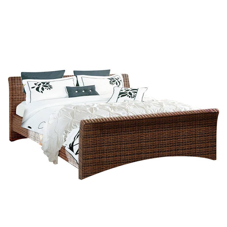 Naturoo Doppelbett Bryne 180x200 cm Rattan Braun von Naturoo