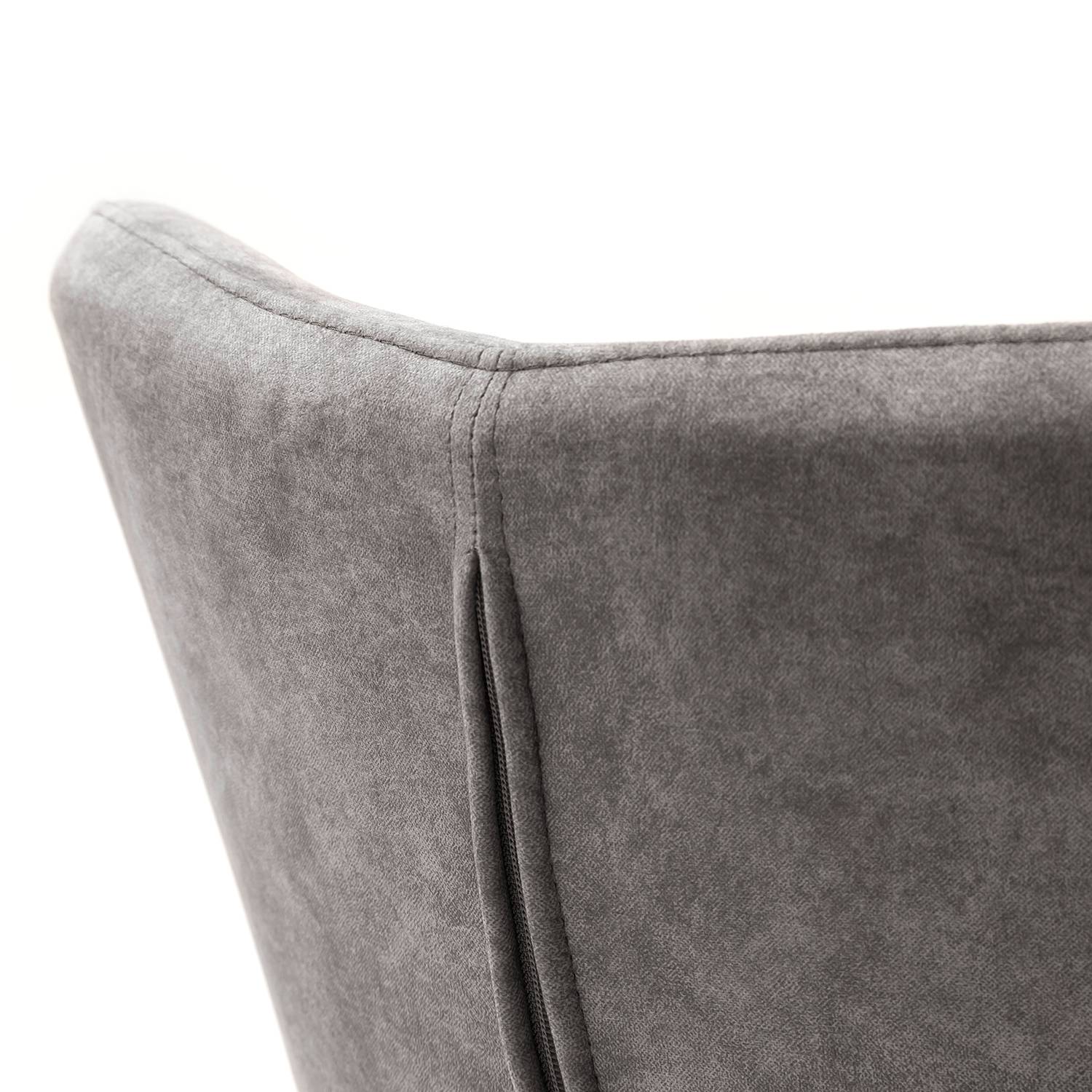 home24 Polsterstuhl Mettray 2er-Set 58 x 88 x 67cm Grau/Hellgrau von home24