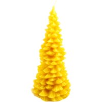 Tannenkerze Edeltanne Motivkerze Goldgelb 100% Bienenwachskerzen Handarbeit -Höhe 17cm -Druchmesser Ca. 8cm Brenndauer Mind 20H Kerze von Naturra