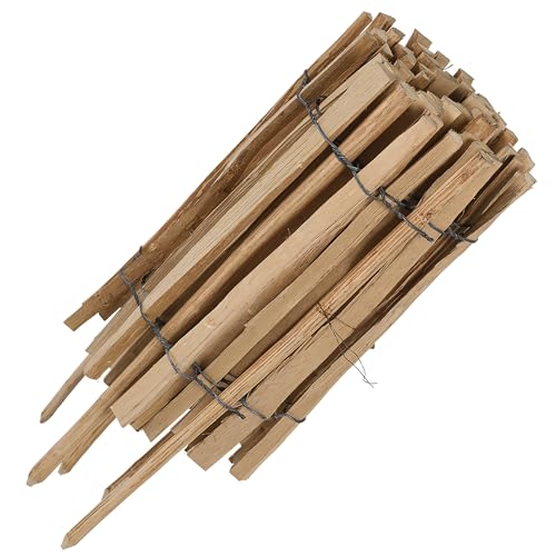 Natursache I Staketenzaun I Flexibler Zaun zum Stecken I Rollboarder I Gartenzaun I Begrenzungszaun Holz I Rollzaun I Holzzaun I Beetumrandung Holz I Steckzaun für Garten I Zaun Garten (0,35 x 3m) von Natursache
