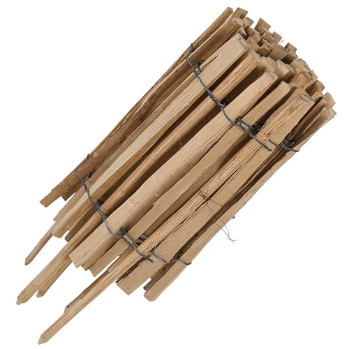 Natursache I Staketenzaun I Flexibler Zaun zum Stecken I Rollboarder I Gartenzaun I Begrenzungszaun Holz I Rollzaun I Holzzaun I Beetumrandung Holz I Steckzaun für Garten I Zaun Garten (0,6 x 3m) von Natursache