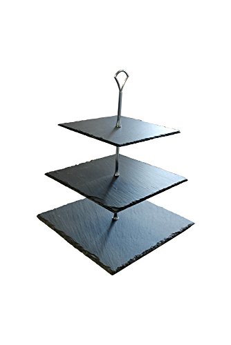 Natursteinzentrum Rhein Main Etagere, Pyramide, Tablett aus Schiefer, 3-stöckig, 20x20 + 25x25 + 30x30 Natursteinzentrum Rhein Main Etagere, Pyramide, Tablett aus Schiefer, 3-stöckig, 20x20 + 25x25 + 30x30 von Natursteinzentrum Rhein Main