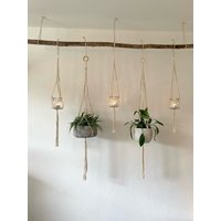 Makramee - Blumenampel/Windlicht Set von NaturtonWerkstatt