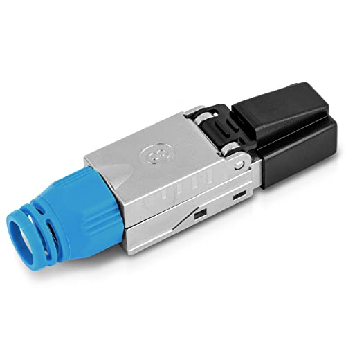 Nauci 1x Netzwerk Stecker Cat8 Cat 8.1 RJ45 werkzeuglos Netzwerkstecker Cat6a Cat6 Cat7 Cat5 LAN Kabel ohne Werkzeug werkzeugfrei Crimpstecker für Patchkabel Netzwerkkabel von Nauci