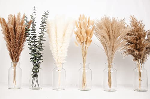 110-teiliges Set von Boho-Pampasgras Dekor, natürlich getrocknete Pampas, Hasenschwanz getrocknete Blumen und getrocknetes Eukalyptus. Perfekt für Hochzeiten, Boho-Partydekorationen von Naunauya