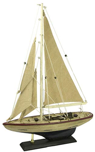 Nauticalia 30 cm Modell Teichjacht mit Rumpf im Used-Look 30 cm braun von Nauticalia