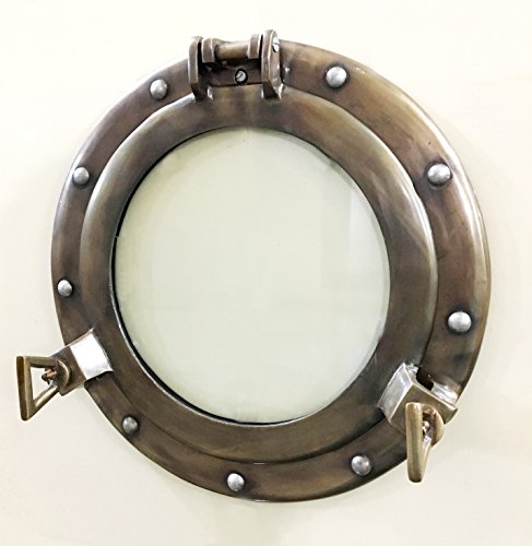 Nautische Sammlung speichern 11 "antike Kanal Boot Bullauge-Fenster Schiff Runde Glas Wand Dekor Bullauge Nautische Sammlung speichern 11 "antike Kanal Boot Bullauge-Fenster Schiff Runde Glas Wand Dekor Bullauge von Nautische Sammlung speichern