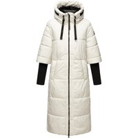 Navahoo Steppmantel "Ciao Miau XIV", Langer Wintermantel mit Rippstrickärmel von Navahoo