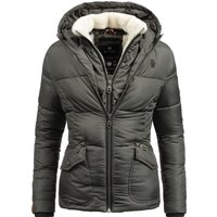 Navahoo Winterjacke "Megan", mit Kapuze, stylische Damen Steppjacke mit Teddyfutter von Navahoo