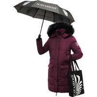 Navahoo Wintermantel "Cosimaa", Warmer Damen Parka inkl. Einkaufstasche und Regenschirm von Navahoo