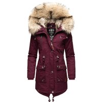 Navahoo Wintermantel "Honigfee" stylischer Baumwollparka mit Kunstfell-Kapuze von Navahoo