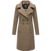 Navahoo Wintermantel "Wooly" edler Damen Trenchcoat in Wollmantel-Optik von Navahoo