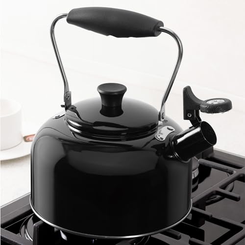 Classic Whistling Tea kettle, 2.8L, black von Navaris