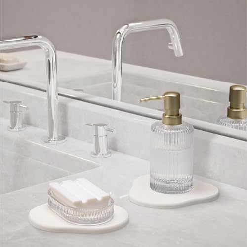 Navaris 2er Set Kieselgur Stein Untersetzer klein - Diatomaceous Tray Wasser absorbierend - Steinmatte für Badezimmer - Bad Unterlage - Weiß Navaris 2er Set Kieselgur Stein Untersetzer klein - Diatomaceous Tray Wasser absorbierend - Steinmatte für Badezimmer - Bad Unterlage - Weiß von Navaris