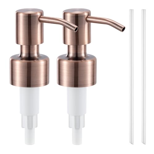 Navaris 2er Set Seifenspender Aufsatz aus Edelstahl - 2er Pack Seifenspender Pumpkopf - Seifenspender Ersatzpumpe Set - 2x Soap Dispenser - Kupferfarben matt Navaris 2er Set Seifenspender Aufsatz aus Edelstahl - 2er Pack Seifenspender Pumpkopf - Seifenspender Ersatzpumpe Set - 2x Soap Dispenser - Kupferfarben matt von Navaris